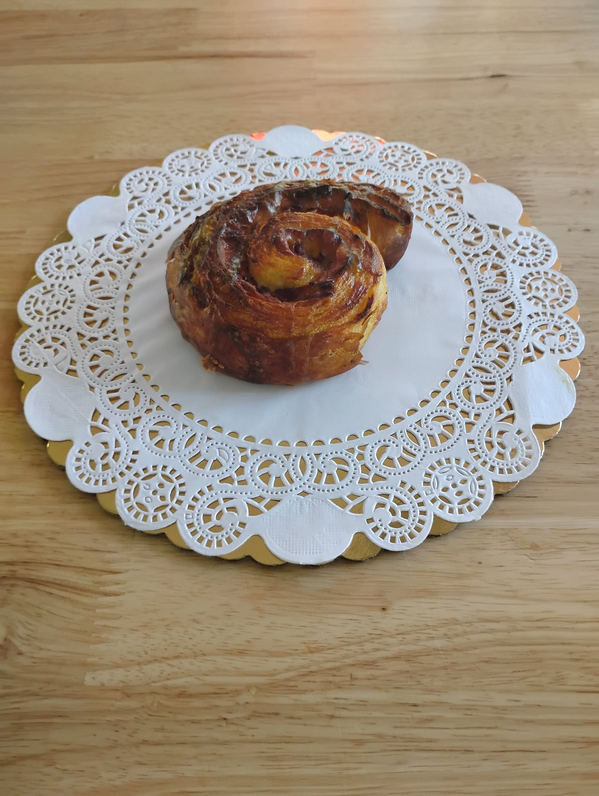 Croissant - Pastrami and Swiss Scroll